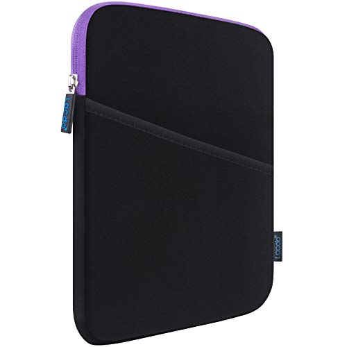 iPad mini 7 Sleeve, iPad mini Case Bag, Lacdo Shockproof Tablet Sleeve Case for iPad mini 7,6,5,4,3,2 / Samsung Galaxy Tab A7 Lite 8.7" / Tab A 8.0" Protective Sleeves Tablet Bag, Purple/Black - color: Black/Purple