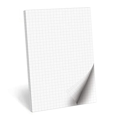 321Done Double Sided Graph Paper Notepad, 0.25 Grid, 5.5x8.5, Made in The USA, Quad Ruled Pad for Writing, Drawing, Sketching Bullet Journaling (50 Sheets) Thick Heavy White Paper - color: Graph, Two-Sided - 0.25" Large, size: Half Size (5.5" x 8.5")