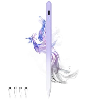 Stylus Pens for Touch Screens Power-Display Tablet Pen POM Tip Magnetic Digital Touch Pen Compatible with iPhone/iPad/Lenovo/and Other iOS/Android Smartphone and Tablet Devices (Gradient Purple - color: 2SS-Gradient Purple