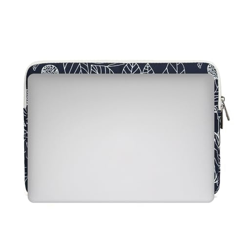 Canvaslife Waterproof Patten Laptop Sleeve 14 inch 14.0 inch Laptop case Bag(Blue Leaves) - color: Blue Leaves, size: 14 inch / 14.0 inch