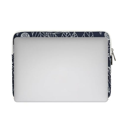 Canvaslife Waterproof Patten Laptop Sleeve 14 inch 14.0 inch Laptop case Bag(Blue Leaves) - color: Blue Leaves, size: 14 inch / 14.0 inch