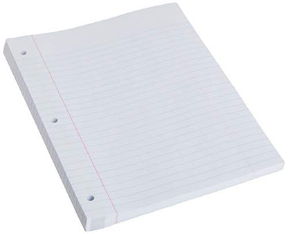 Mead Loose Leaf Paper, Wide Ruled Filler Notebook Paper, Reinforced, 8" x 10-1/2", 100 Sheets, Fits 3-Ring Binder (15006) - size: Pack of 1, style: 100 Sheets