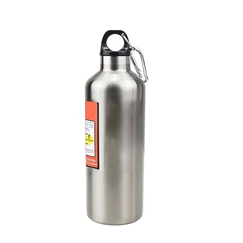 Thermoses Water Bottle Stainless Vacuum Cup 17oz Nitrogen Bottle Type Thermal Cold Insulation Reusable Sport Water Bottles Leakproof Carabiner Included Easy to Carry Work Sport Outdoor Hiking - color: True Color