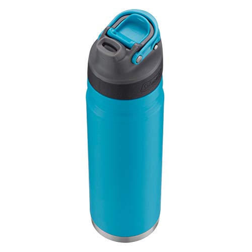 Coleman FreeFlow AUTOSEAL Stainless Steel Water Bottle, 24oz., Caribbean Sea (Pack of 6) - color: Caribbean Sea, size: 24oz (Pack of 6)