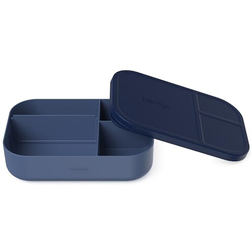 Bentgo® Modern Tray with Matte Lid - Reusable, BPA-Free, Meal Prep Containers for Adults with Removable Divider - 3 or 4 Compartments for Healthy Portioned Meals At Home & On the Go (Navy) - color: Navy