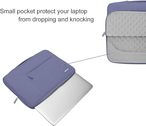 MOSISO Laptop Case 13.3 inch, 13-13.3 inch Laptop Sleeve with Handle Compatible with MacBook Air/Pro 13/Pro 14 M5 M4 M3 M2 M1,HP Dell ASUS Lenovo, Polyester Multifunctional Computer Bag, Lavender Gray - color: Lavender Gray, size: 13.3 inch