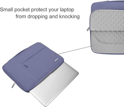 MOSISO Laptop Case 13.3 inch, 13-13.3 inch Laptop Sleeve with Handle Compatible with MacBook Air/Pro 13/Pro 14 M5 M4 M3 M2 M1,HP Dell ASUS Lenovo, Polyester Multifunctional Computer Bag, Lavender Gray - color: Lavender Gray, size: 13.3 inch