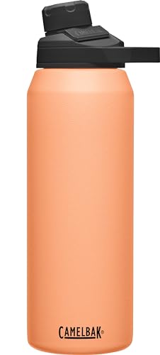 CamelBak Chute Mag Vacuum Insulated Stainless Steel Water Bottle, Magnetic Leak‑Resistant Cap for Everyday Hydration - color: Desert Sunrise, size: 32 Ounces