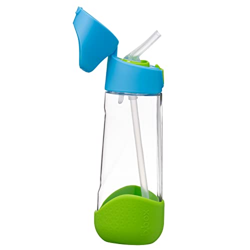 b.box 20oz Tritan Kids Water Bottle - Kids Water Bottle w/Straw for School, Sports, Daycare - Leakproof - Ergonomic Triangle Grip - Dishwasher Safe, BPA Free, PFAS Free - Ocean Breeze - color: Ocean Breeze, size: 20 Ounces