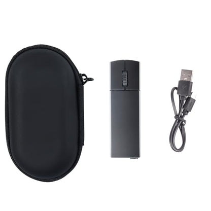 elec Space Wireless Mini Finger Mouse - Silent Dual-Mode Bluetooth & 2.4GHz, Ergonomic Portable PC Mice with Case, Compatible with MacBook and Chromebook - color: Black