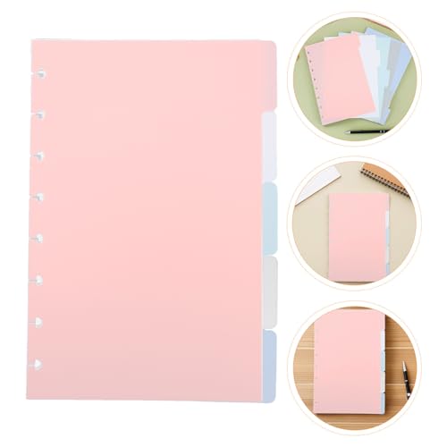 NOLITOY 3 Sets 5.5" X 8.5" Plastic Loose-Leaf Dividers with Writable Tabs, Notebook Index Divider Sheets for School Binder Organization and Planner Filing