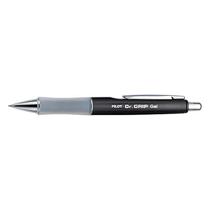 PILOT Gel Pen, Fine Point, Charcoal Gray | Black Ink | Retractable | Metallic Barrel | Pack of 2 - color: Gray Barrel, size: 1 Count (Pack of 2)