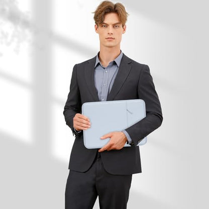 MOSISO Laptop Case 13.3 inch, 13-13.3 inch Laptop Sleeve Compatible with MacBook Air/Pro 13/Pro 14 M5 M4 M3 M2 M1, HP Dell ASUS Lenovo,Polyester Vertical Computer Sleeve Bag with Pocket, Baby Blue - color: Baby Blue, size: 13.3 inch