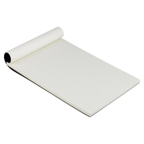 12 Pack Graph Paper Pad, 5 x 8 Inch Grid Paper Pads, Small Graph Ruled Notepad for Office, Home, 80 Sheets/Pad, Black
