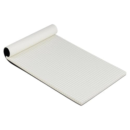 12 Pack Graph Paper Pad, 5 x 8 Inch Grid Paper Pads, Small Graph Ruled Notepad for Office, Home, 80 Sheets/Pad, Black