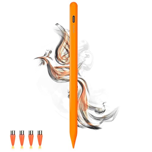 Stylus Pens for Touch Screens Power-Display Tablet Pen POM Tip Magnetic Digital Touch Pen Compatible with iPhone/iPad/Lenovo/and Other iOS/Android Smartphone and Tablet Devices (Orange) - color: 2SS-Orange