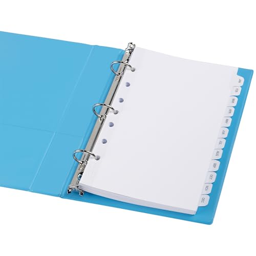 Avery Jan-Dec Mini Dividers for 3 Ring Binders, 12 Tabs per Set, 8.5" x 5.5", Pre-Printed Tabs, 1 Binder Divider Set, Great for Organizing Notes, Projects, Schedules, and More (11315)