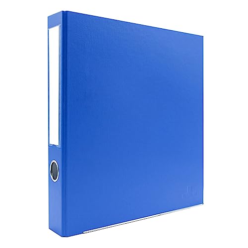 3-Ring Premium Round-Ring Binder - Ocean Blue, 2" Spine, by Bindertek | 275 Sheet Capacity, 1.5" Round Rings, Linen-Textured Covers, Steel Reinforced Edges, Spine Label Included - color: Ocean Blue, size: 2" Spine