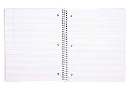 Mintra Office Durable Spiral Notebooks, 1 Subject, (Black, Wide Ruled 12pk), 100 Sheets, Poly Pocket, Moisture Resistant Cover, School, Office, Business, Professional - color: Black, size: Wide Ruled 12pk