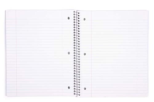 Mintra Office Durable Spiral Notebooks, 1 Subject, (White, Wide Ruled 12pk), 100 Sheets, Poly Pocket, Moisture Resistant Cover, School, Office, Business, Professional - color: White, size: Wide Ruled 12pk