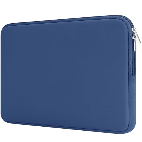 RAINYEAR Laptop Sleeve Case Compatible with 13.3 Inch Notebook Computer Tablet Chromebook 14" MacBook Pro/Max M1 M2 M3 M4 M5 Soft Cover Protective Case Carrying Bag (Navy Blue, Upgraded Version) - color: Navy Blue(upgraded Version), size: 13"-13.3"