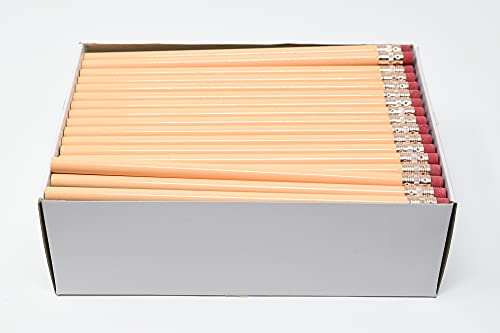 Pencil Guy Blank Round Pencils, Cream, 144 to a box | Not Sharpened - color: Cream, size: 1 Count (Pack of 144), style: Not Sharpened