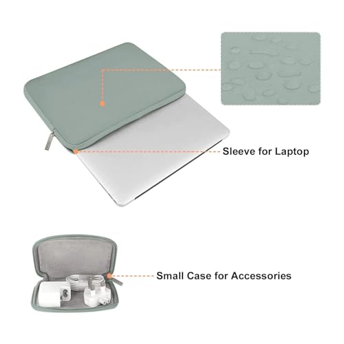 MOSISO Laptop Case 13 inch, 13 inch Laptop Sleeve Bag Compatible with MacBook Neo/Air M5 M4 M3 M2 M1 2026-2018 / Pro M2 M1 2026-2016, Neoprene Computer Sleeve Bag with Small Case, Antique Green - color: Antique Green, size: 13 inch