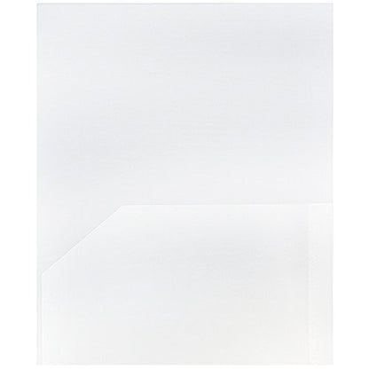 JAM PAPER Plastic 2 Pocket POP Folders - Durable School Folders - Clear - 6/Pack - color: Clear, size: 6 Per Pack