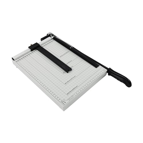 Precision Paper Cutter for A4/B5/A5/B6/B7, 10x13 inches, 70GSM Capacity, Metal Base - color: White