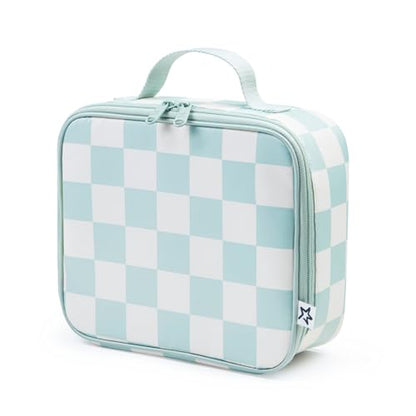 Tiny Twinkle Insulated Lunch Box for Girls and Boys | Durable and Reusable for School & Travel | Ages 3 and Up | Waterproof and Easy to Clean | PFAs and BPA Free（Sage Checkers） - color: Sage Checkers