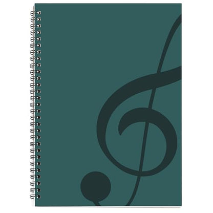MAXCURY Blank Sheet Music Composition Manuscript Staff Paper Art Music Notebook Black 100 Pages 26x19cm (Water Blue/Ocean Blue) - color: Water Blue/Ocean Blue