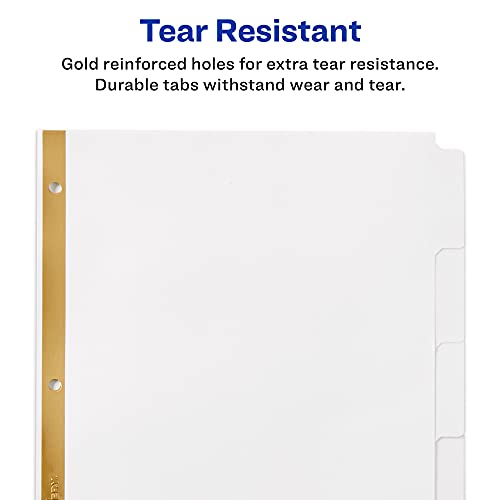Avery Big Tab Write & Erase Dividers for 3 Ring Binders, 5-Tab Set, 1 Binder Divider Set (23075)