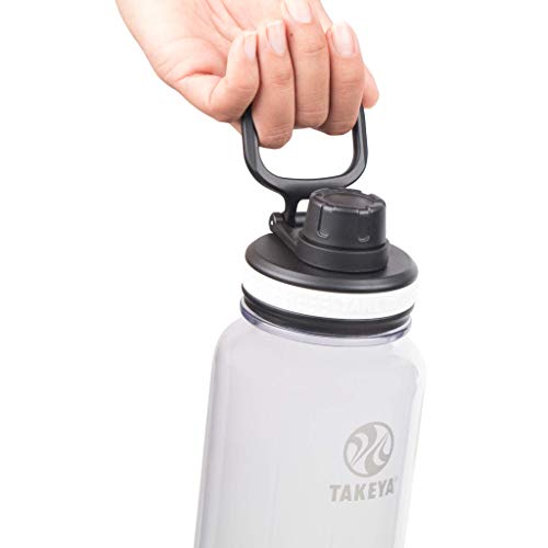 Takeya Tritan Sport Water Bottle with Spout Lid - BPA-Free & Dishwasher-Safe - Reusable Bottle with Lid Handle - Simple Leak-Proof Water Bottle - 32 oz, Clear (Pack of 4) - color: Clear, size: 32 Ounces (Pack of 4)