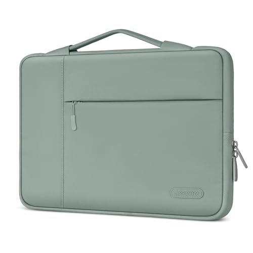 MOSISO Laptop Case 13.3 inch, 13.3 inch Laptop Sleeve with Handle | Compatible with MacBook Air/Pro 13/Pro 14, HP Dell ASUS Lenovo, Polyester Multifunctional Computer Bag, Antique Green - color: Antique Green, size: 13.3 inch