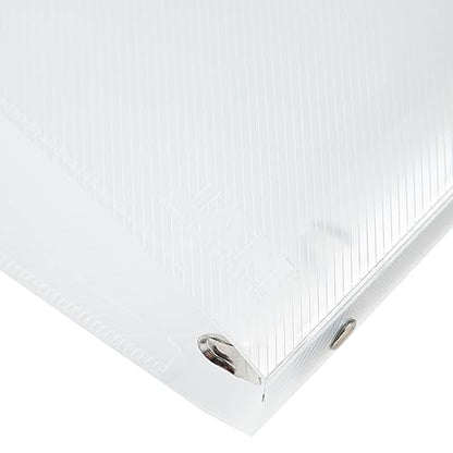 JAM PAPER Plastic 0.5 inch Binder - Clear 3 Ring Binder - Sold Individually - color: Clear, size: 0.5 inch