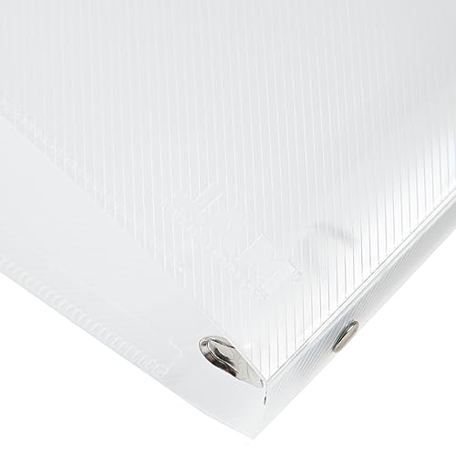 JAM PAPER Plastic 0.5 inch Binder - Clear 3 Ring Binder - Sold Individually - color: Clear, size: 0.5 inch