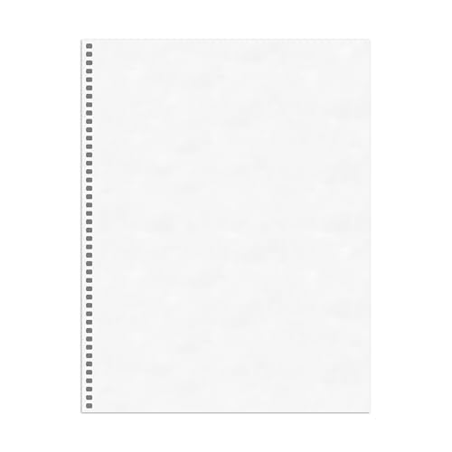 PrintWorks Professional Pre-Punched Spiral Binding Paper - 44-Hole (4:1 Pitch Hole Punch) - Book Binding Printer Paper - Made in the USA - 500 Sheets - 8.5" x 11" - 24 lb - 92 Bright White (04147) - size: 24 lb, style: Spiral, 44-Hole