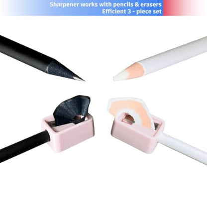 #2 HB Pre-Sharpened Wood-Cased Graphite Pencils 9 Pack | 3 Pencil-Style Erasers & 1 Pencil Sharpener，Ideal for Writing, Drawing & Sketching, Perfect for Students, Adults, Artists