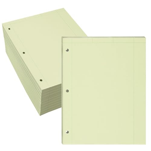 Roaring Spring Graph Ruled Engineering Pad, Engineering Graph Paper Pad, 12 Pack, 5x5 Grid to Edge, 8.5" x 11", 200 Sheets, 3 Hole Punched, Green Tinted Sheets, Made in USA - color: Green, size: Grid-to-Edge (200 Sheets) (Pack of 12)