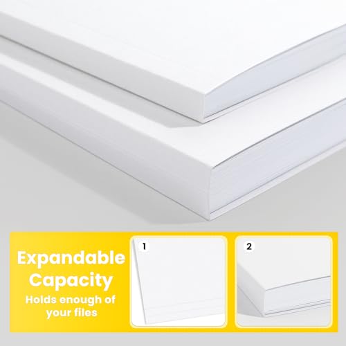 SUNEE File Folders, 18 Pack Manilla Folders 8.5 x 11, 1/3 Cut Tab for Easy Labeling and Organization, Durable Standard Paper for Home, Office, School Filing, White - color: White