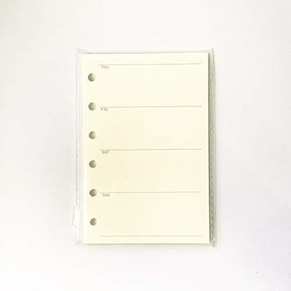 A7 Planner Refill, A7 Agenda Refill for Filofax,6 Hole/100gsm,4.84 x 3.23'', Harphia(Weekly Plan) - color: Weekly Plan, size: A7