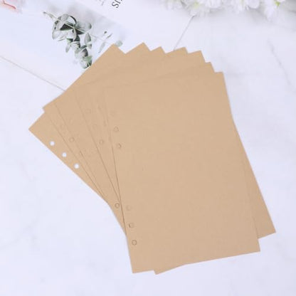Operitacx A6 Blank Refill Paper Wear-resistant Smooth Surface 3 Packages Loose Leaf Filler Paper for 6-ring Wirebound Notebooks for Office and Travel Use