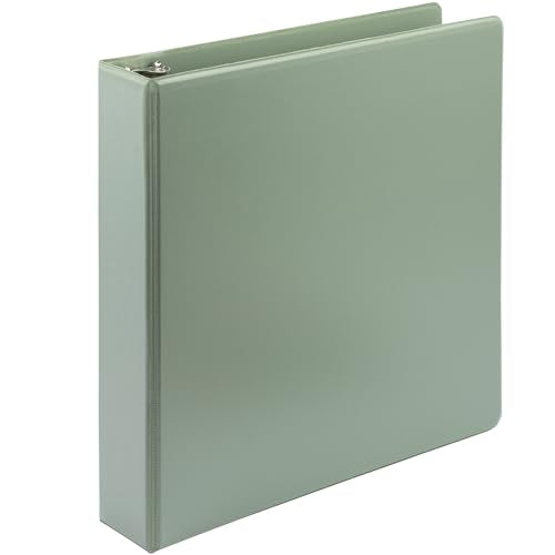 Samsill Plant-Based 1.5 Inch Durable D-Ring, View Binder, Eco-Friendly, USDA Certified Biobased, Single, Dusty Green - color: Sage Green, size: 1.5-Inch