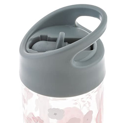 Stephen Joseph, Kids Flip Top Water Bottle, 10 oz Tritan BPA Free, Water Bottle for Girls & Boys, Back to School Flip Top Bottle, Charcoal Flower - color: Charcoal Flower