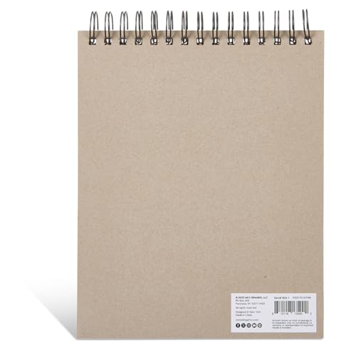 KINGART Mixed Media Sketchbook – 8x10 Inch, 1-Pack – 60 Sheets (98 lb / 160 GSM), Heavyweight Acid-Free Paper – Spiral-Bound Art Pad for Wet & Dry Media