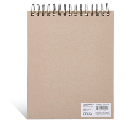 KINGART Mixed Media Sketchbook – 8x10 Inch, 1-Pack – 60 Sheets (98 lb / 160 GSM), Heavyweight Acid-Free Paper – Spiral-Bound Art Pad for Wet & Dry Media