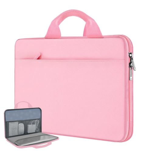 Hseok Laptop Case 13.3-14 Inch Sleeve,TSA Shockproof Computer Handbag,Compatible with MacBook Neo/Pro 14 M5/M4/M3/M2/M1,All Models 13.3" MacBook Air/Pro,XPS 13/14,Most 13-14 Notebooks,Pink - color: Pink