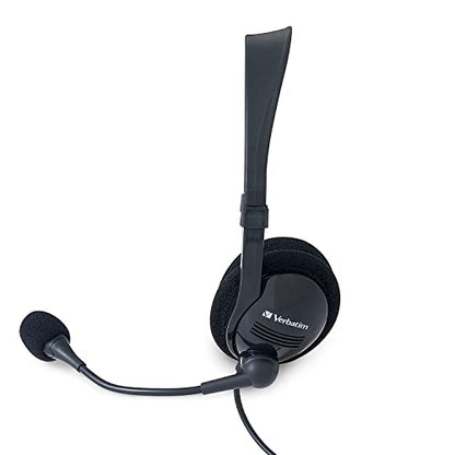 Verbatim Stereo USB Headset with Microphone and in-Line Remote