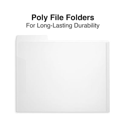 Staples Translucent Poly File Folders, Letter Size, Clear Durable Plastic, 6/Pack - color: Translucent Clear