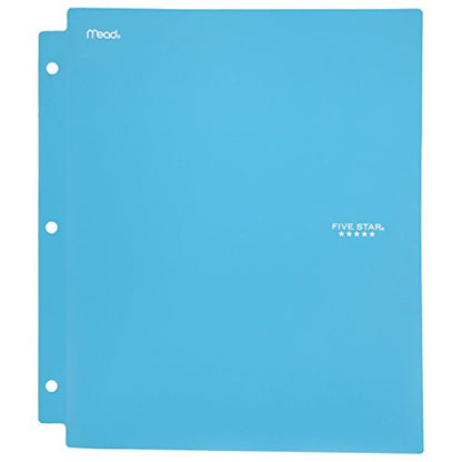 Five Star 2 Pocket Folders with Prong Fasteners, Folder with Pockets, Plastic, Color Selected For You, 1 Count (34084)